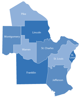 MO Counties - Service Areas